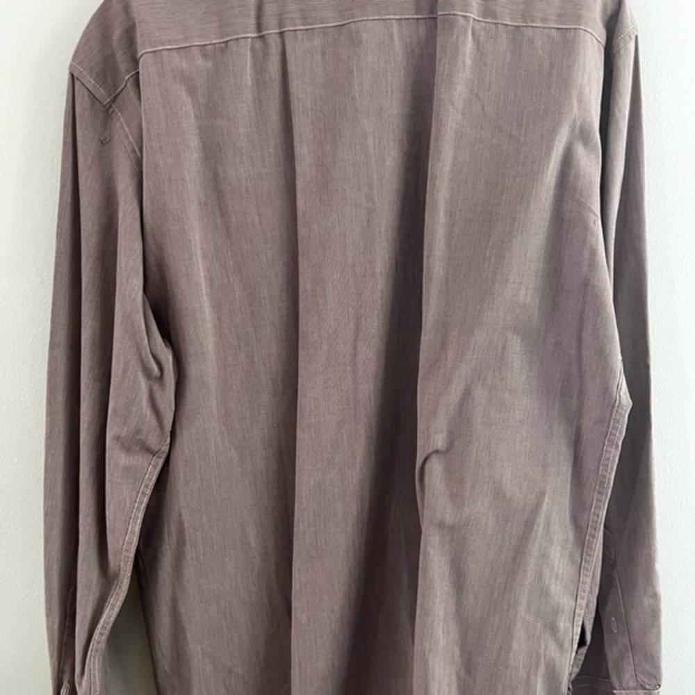 French Connection men’s Button Down Shirt Size Large Maroon - Picture 3 of 5